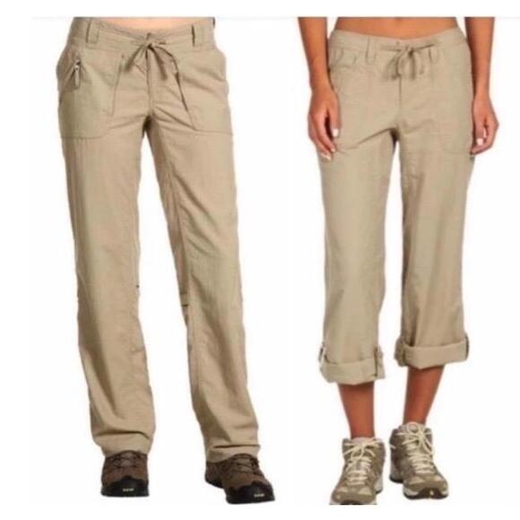 The North Face Cargo Utility Tempest Rollup Wide Leg Pant Womens 8 Beige Outdoor - Picture 1 of 11